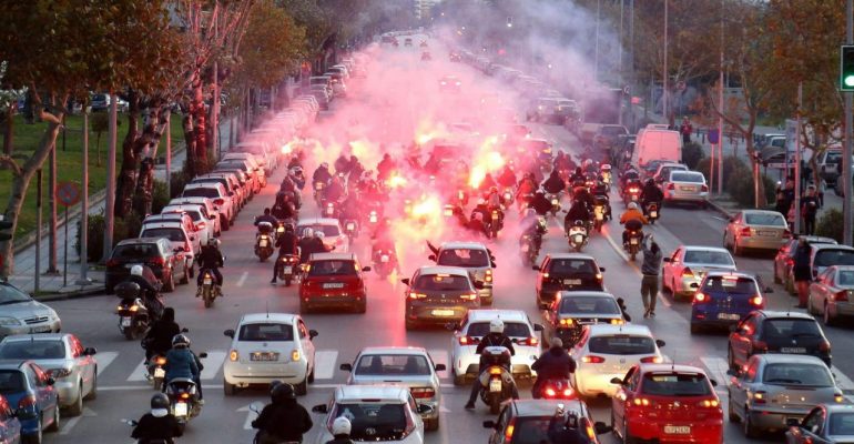To pyroshow των ΠΑΟΚτσήδων (pics)